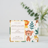 Carte Postale Fête d'anniversaire à thème Jungle Adventure (Debout devant)