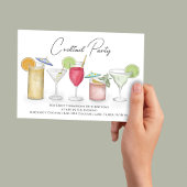 Carte Postale Fête d'anniversaire adulte Cocktails colorés