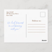 Carte Postale Fête d'anniversaire aux citrouilles florales bleue (Dos)