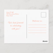 Carte Postale Fête d'anniversaire aux flocons de neige en or ros (Dos)