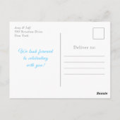 Carte Postale Fête d'anniversaire aux flocons de neige violets e (Dos)