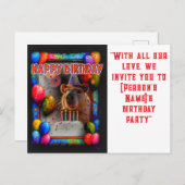 Carte Postale Fête d'anniversaire avec capybara nouveau et intér (Devant / Derrière)