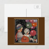 Carte Postale Fête d'anniversaire, ballons et jouets pour enfant (Devant / Derrière)