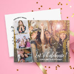 Carte Postale Fête d'anniversaire Chaque année Photo moderne Col<br><div class="desc">Célébrez la personne d'anniversaire avec cette incroyable carte postale d'invitation d'anniversaire avec 4 photos de la fille/garçon/amis/famille d'anniversaire. L'arrière dispose d'espace pour tous les détails de votre fête. Parfait pour tous les ans !</div>