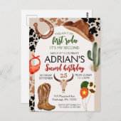 Carte Postale Fête d'anniversaire Cowboy 2ème Rodéo (Devant / Derrière)