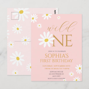 Carte Postale Fête d'anniversaire Daisy Bohmian Wild One 1er Ann