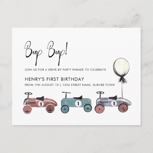 Carte Postale Fête d'anniversaire de 1ère année de quarantaine e (Devant)