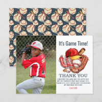 Fête d'anniversaire de baseball bleu marine pour e