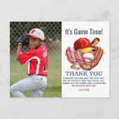 Carte Postale Fête d'anniversaire de baseball bleu marine pour e (Devant)