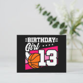 Carte Postale Fête d'anniversaire de basketball pour une adolesc (Debout devant)