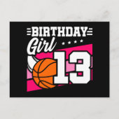 Carte Postale Fête d'anniversaire de basketball pour une adolesc (Devant)