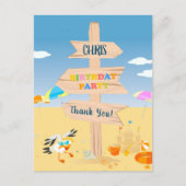 Carte Postale Fête d'anniversaire de bébé garçon amusante sur la (Devant)