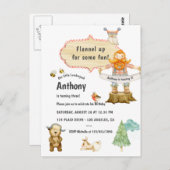 Carte Postale Fête d'anniversaire de bûcheron (Devant / Derrière)