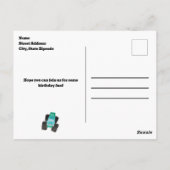 Carte Postale Fête d'anniversaire de camion monstre Crash Smash  (Dos)