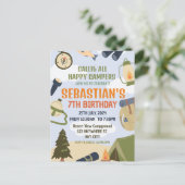 Carte Postale Fête d'anniversaire de camping avec Smores en plei (Debout devant)