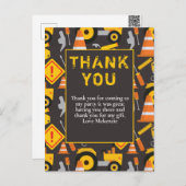 Carte Postale Fête d'anniversaire de construction Merci (Devant / Derrière)