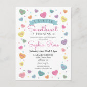 Carte Postale Fête d'anniversaire de février pour fille avec des (Devant)