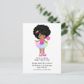 Carte Postale Fête d'anniversaire de fille Afro-Américaine Candy (Debout devant)