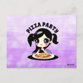 Carte Postale Fête d'anniversaire de fille de jeu d'animé avec p (Dos)