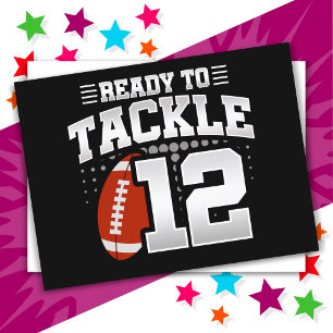 Carte Postale Fête d'anniversaire de football à 12 ans pour garç