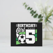 Carte Postale Fête d'anniversaire de football de 5 ans pour fill (Debout devant)