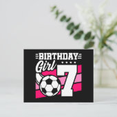 Carte Postale Fête d'anniversaire de football de 7 ans pour fill (Debout devant)