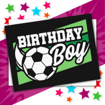 Fête d'anniversaire de football de soccer garçon d