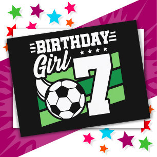 Carte Postale Fête d'anniversaire de football pour enfant de 7 a