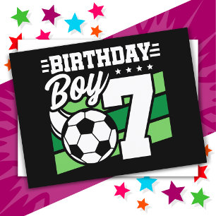 Carte Postale Fête d'anniversaire de football pour un garçon de