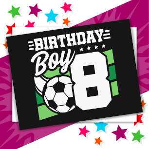 Carte Postale Fête d'anniversaire de football pour un garçon de