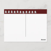 Carte Postale Fête d'anniversaire de fusée rouge foncé (Dos)