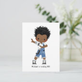 Carte Postale Fête d'anniversaire de garçon de hip hop rap noir  (Debout devant)