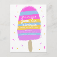 Fête d'anniversaire de glace peinte à la main avec