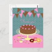 Carte Postale Fête d'anniversaire de la fille au chocolat (Devant / Derrière)