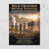 Carte Postale Fête d'anniversaire de la frontière sauvage (Devant)