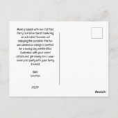 Carte Postale Fête d'anniversaire de la piscine pour les amoureu (Dos)