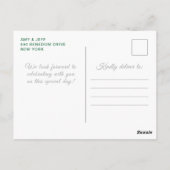 Carte Postale Fête d'anniversaire de la princesse aux cheveux br (Dos)