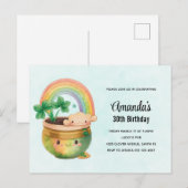 Carte Postale Fête d'anniversaire de la Saint-Patrick avec arc-e (Devant / Derrière)