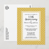 Carte Postale Fête d'anniversaire de mariage Moderne Polka 50ème (Devant / Derrière)