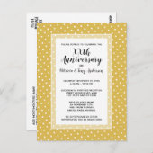 Carte Postale Fête d'anniversaire de mariage Polka moderne 50ème (Devant / Derrière)