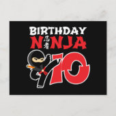 Carte Postale Fête d'anniversaire de ninja de karaté de 10 ans p (Devant)