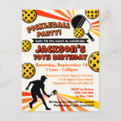 Carte Postale Fête d'anniversaire de Pickleball Joueurs Rétro Vi (Devant)