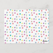 Carte Postale Fête d'anniversaire de premier anniversaire à poin (Dos)