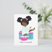 Carte Postale Fête d'anniversaire de pyjama au spa pour fille af (Debout devant)