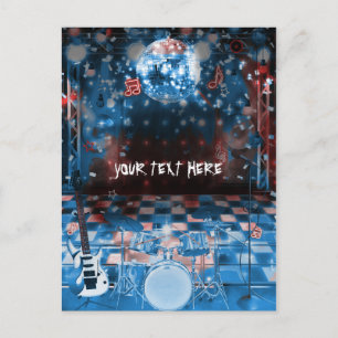 Carte Postale Fête d'anniversaire de STAR DU ROCK Musicale Merci