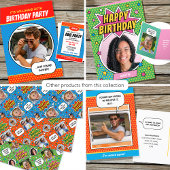 Carte Postale Fête d'anniversaire de style BD Fun pour tout âge 