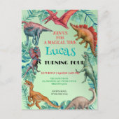 Carte Postale Fête d'anniversaire d'enfants d'école de la jungle (Devant)