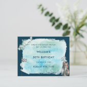 Carte Postale Fête d'anniversaire des 50 ans de golf Aquarelle (Debout devant)