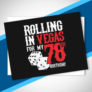 Carte Postale Fête d'anniversaire des 78 ans à Las Vegas - En ro
