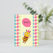 Carte Postale Fête d'anniversaire des abeilles et des ballons (Debout devant)